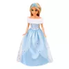 LEAN TOYS Boneca Anlily em cavalo branco princesa em vestido azul acessórios
