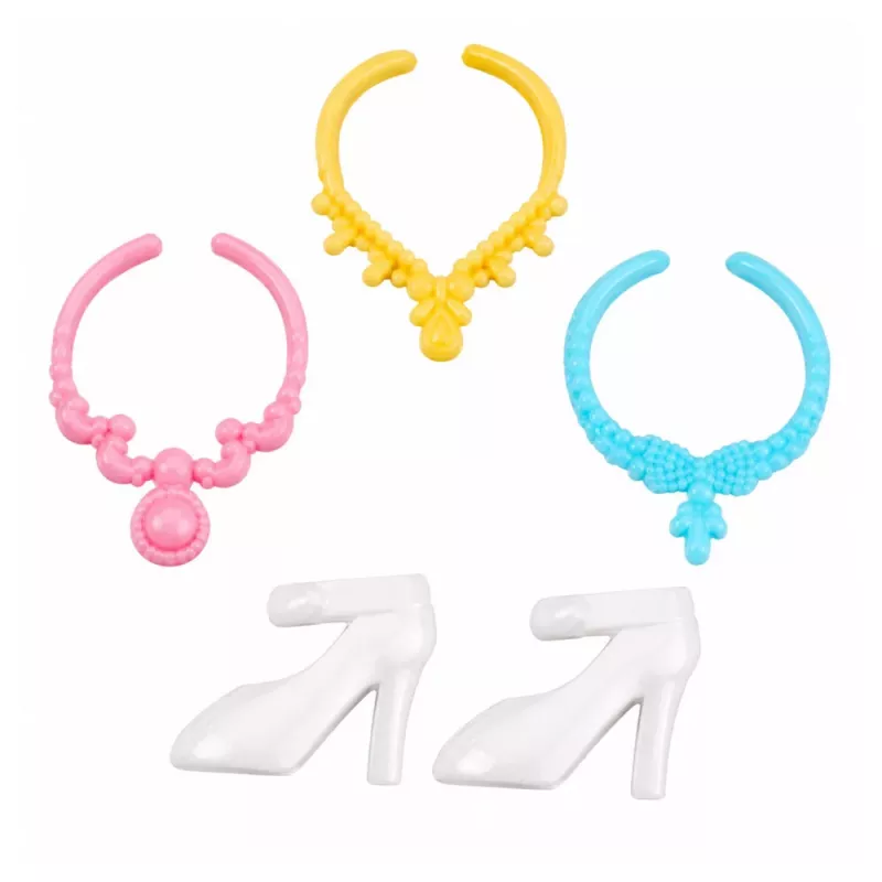 LEAN TOYS Boneca Anlily em cavalo branco princesa em vestido azul acessórios