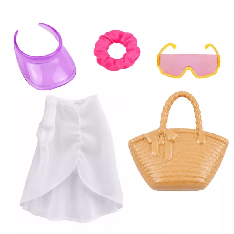LEAN TOYS Boneca Anlily em fato de banho com saco de praia e conjunto de acessórios