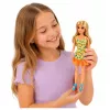 LEAN TOYS Boneca Anlily em vestido amarelo com gatinho, móveis de jardim, chapéu de sol acessórios