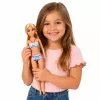 LEAN TOYS Boneca Anlily na piscina com escorrega palmeira conjunto de acessórios de praia