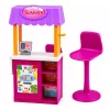 LEAN TOYS Boneca Anlily vendedora com banca de bebidas e snacks conjunto de acessórios
