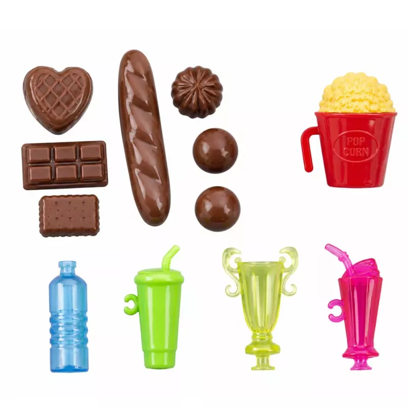 LEAN TOYS Boneca Anlily vendedora com banca de bebidas e snacks conjunto de acessórios