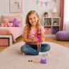 LEAN TOYS Boneca Anlily em vestido rosa, mala de mão, joias, conjunto de acessórios