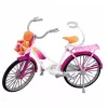 LEAN TOYS Boneca Anlily em vestido rosa com bicicleta e cadeira de bebé conjunto