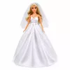 LEAN TOYS Boneca noiva Anlily em vestido de noiva branco com conjunto de acessórios de renda