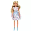 LEAN TOYS Boneca Anlily com cão, vestido de flores, saco, snacks, conjunto de acessórios