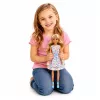 LEAN TOYS Boneca Anlily com cão, vestido de flores, saco, snacks, conjunto de acessórios