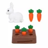 LEAN TOYS Boneca Anlily com coelho branco e suporte de cenouras conjunto