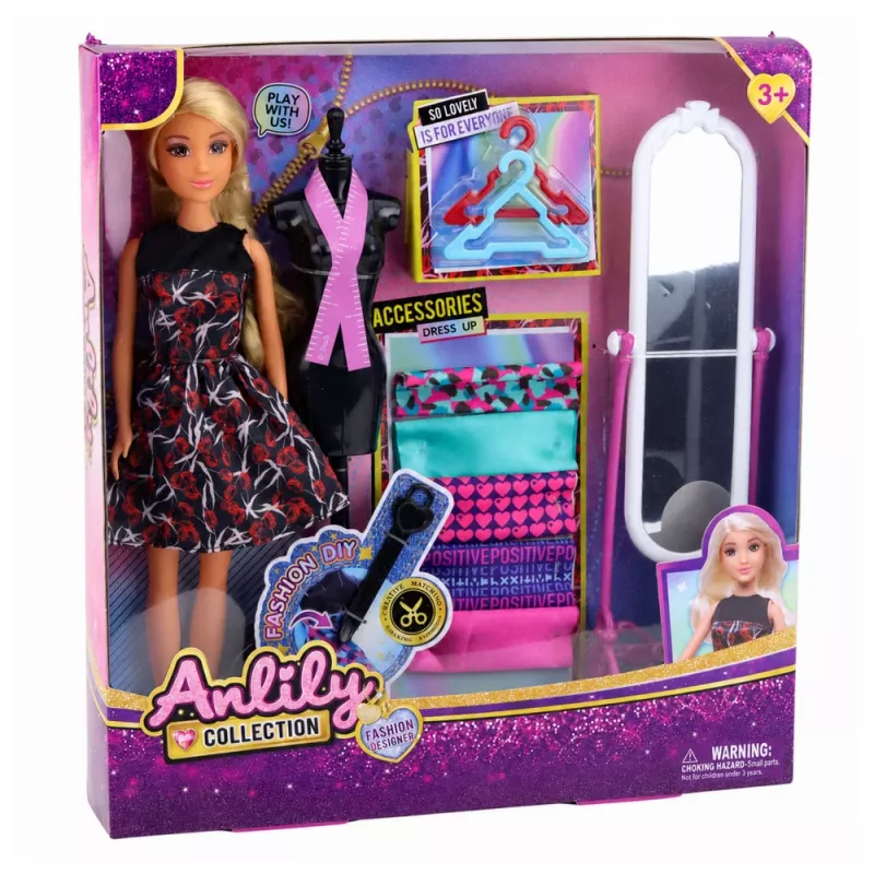 LEAN TOYS Boneca Anlily designer de moda vestidos espelho manequim materiais acessórios