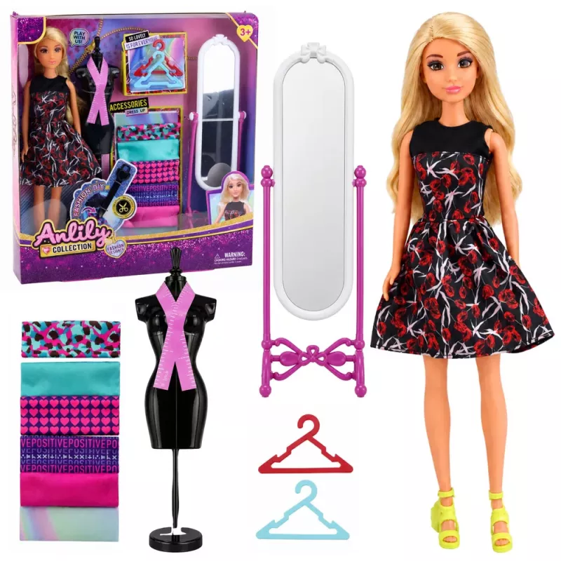 LEAN TOYS Boneca Anlily designer de moda vestidos espelho manequim materiais acessórios