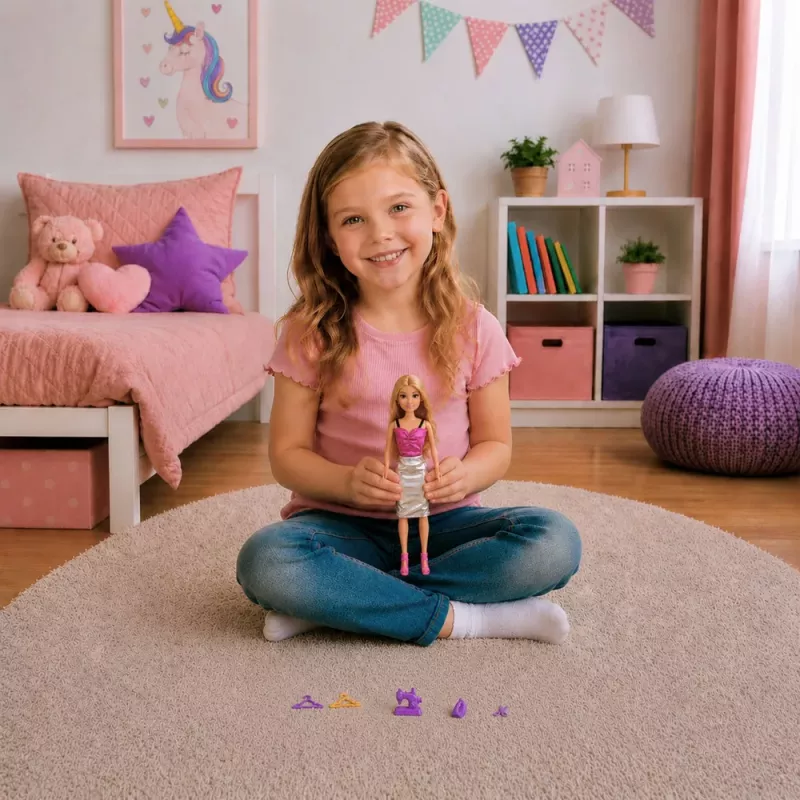 LEAN TOYS Conjunto de acessórios de máquina de costura designer de bonecas Anlily