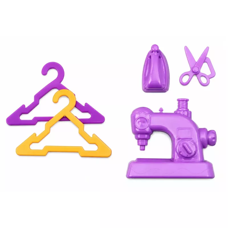 LEAN TOYS Conjunto de acessórios de máquina de costura designer de bonecas Anlily