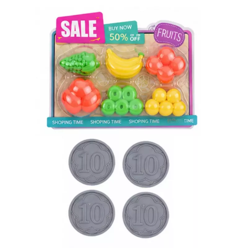 LEAN TOYS Boneca Anlily com caixa de supermercado, carrinho de compras e carrinho de bebé conjunto