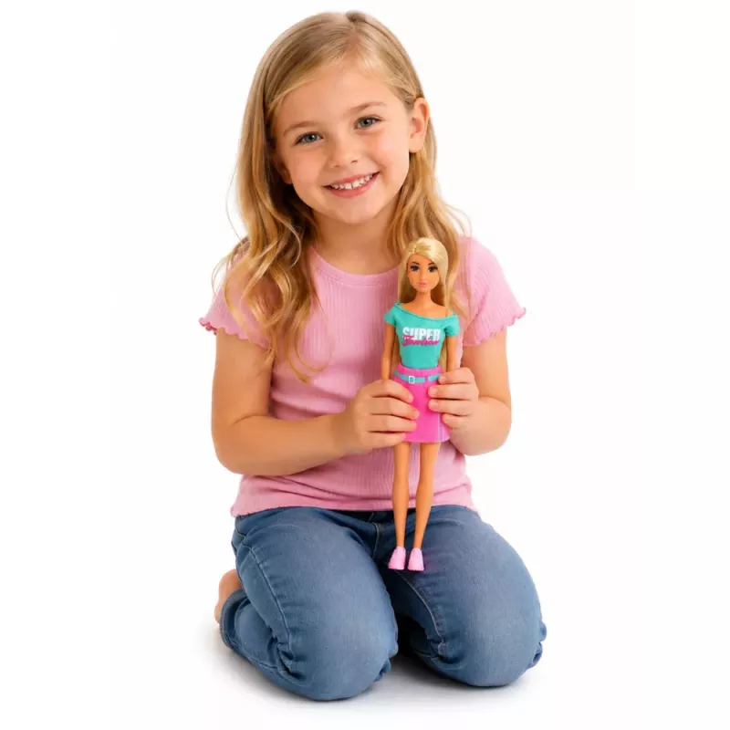 LEAN TOYS Boneca Anlily com cão de estimação conjunto de cama de acessórios