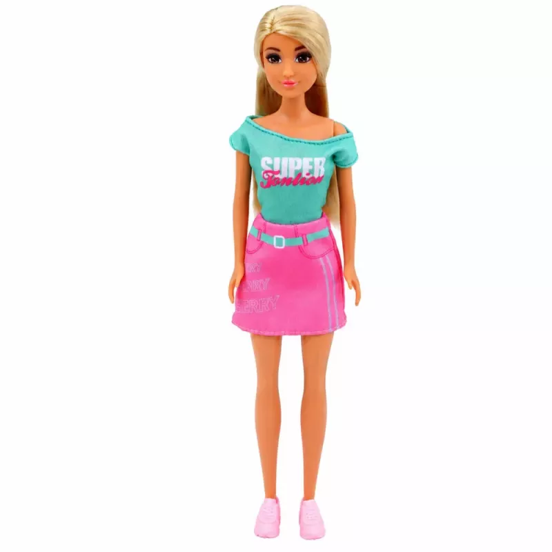 LEAN TOYS Boneca Anlily com cão de estimação conjunto de cama de acessórios