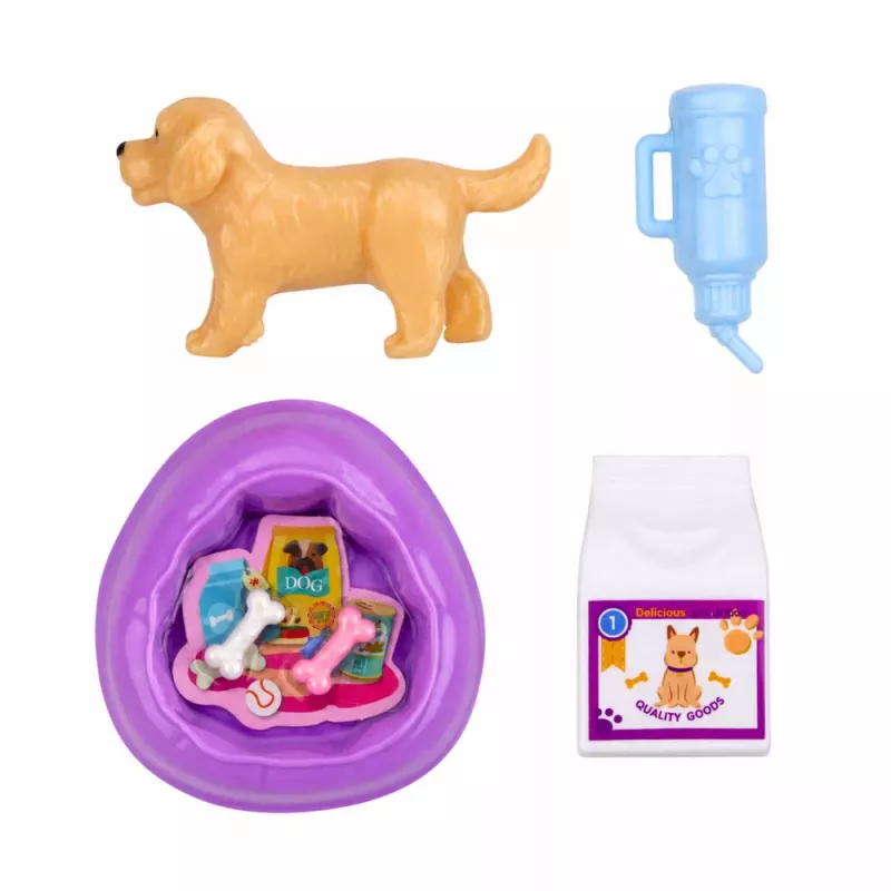 LEAN TOYS Boneca Anlily com cão de estimação conjunto de cama de acessórios