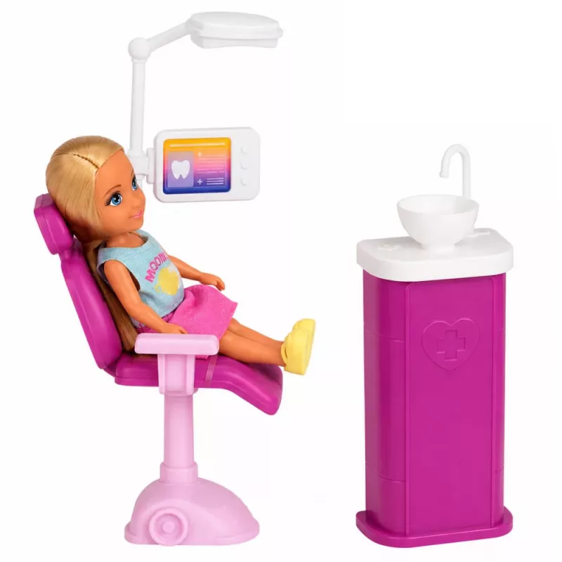 LEAN TOYS Boneca dentista Anlily consultório cadeira dentária conjunto de acessórios