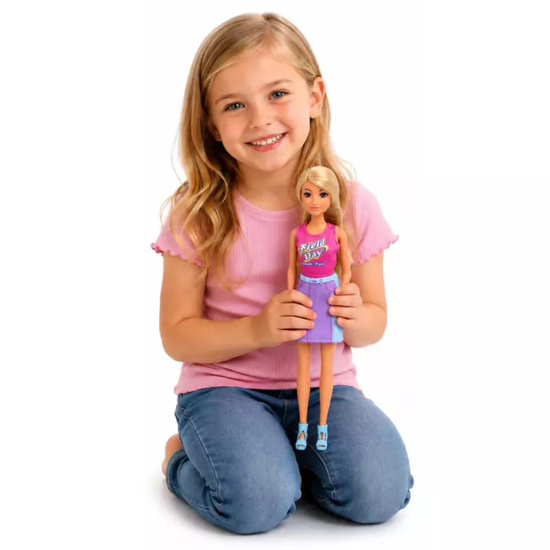 LEAN TOYS Boneca Anlily com cão branco de coleira, cama e conjunto de acessórios