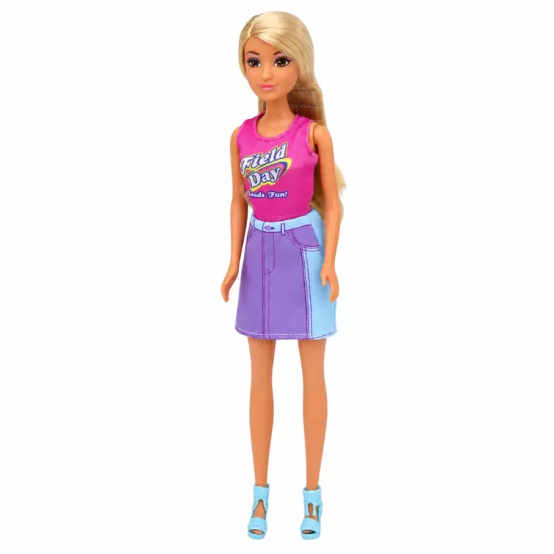 LEAN TOYS Boneca Anlily com cão branco de coleira, cama e conjunto de acessórios