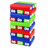 LEAN TOYS Jogo de destreza torre de blocos com dado colorido 30 unid.