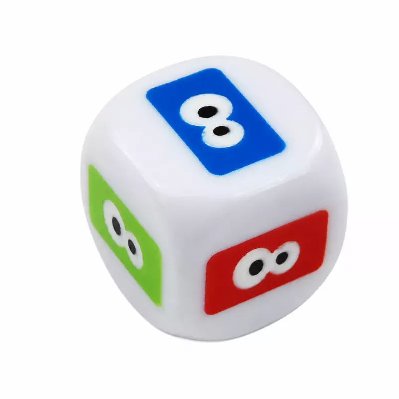 LEAN TOYS Jogo de destreza torre de blocos com dado colorido 30 unid.