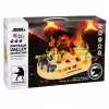 LEAN TOYS Pista de arcada manual interativa com dinossauros 8 desafios veículos