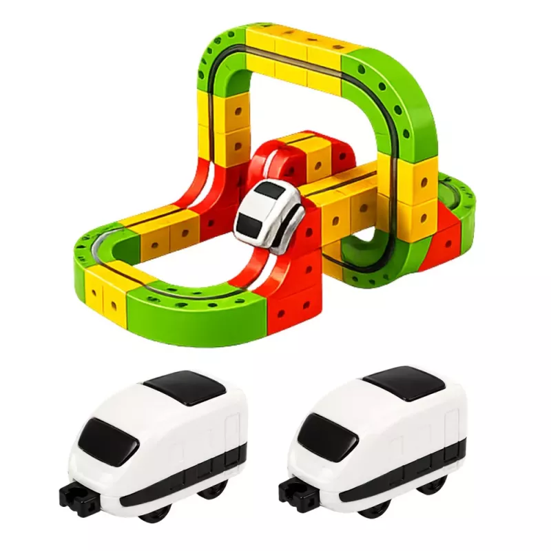 LEAN TOYS Comboio magnético com comboio elétrico construção criativa 3D 67 peças