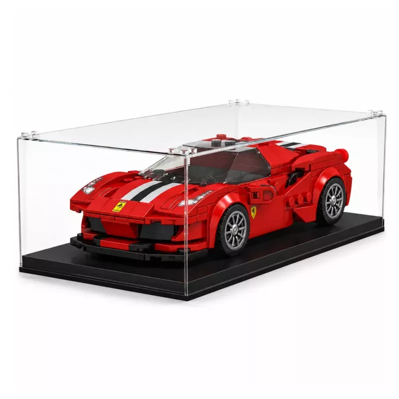 LEAN TOYS Blocos de construção carro desportivo carro de corrida vitrine vermelho 364 peças