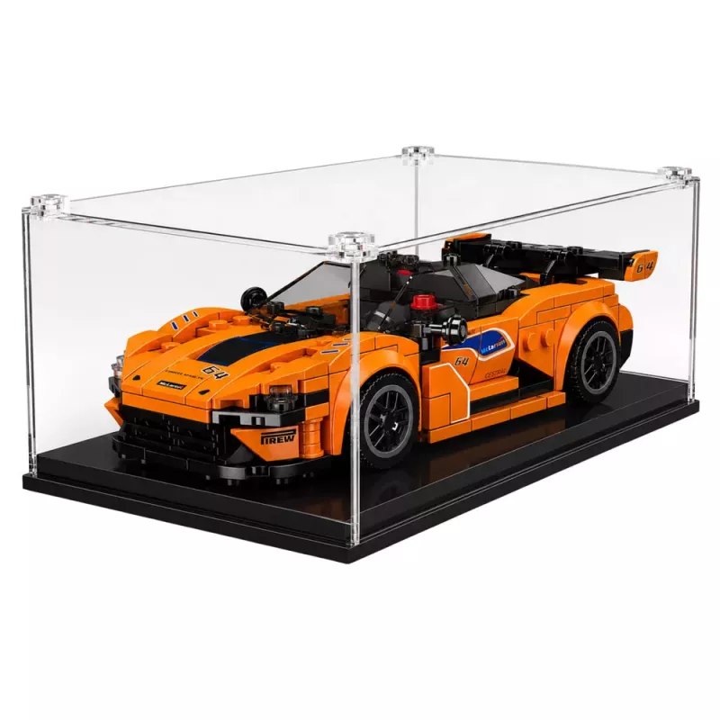 LEAN TOYS Blocos de construção carro desportivo laranja vitrine 423 peças
