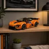 LEAN TOYS Blocos de construção carro desportivo laranja vitrine 423 peças