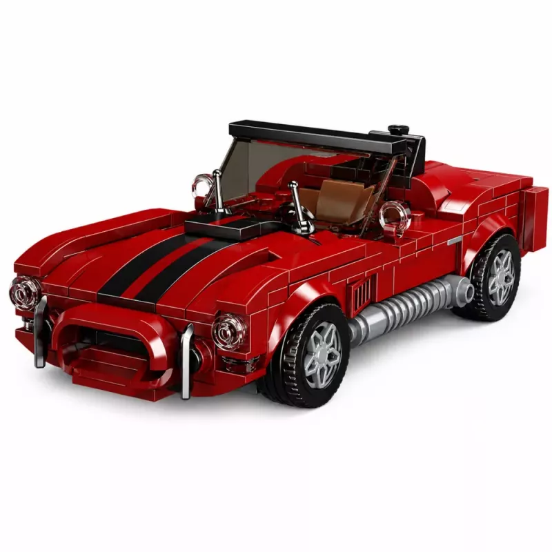 LEAN TOYS Blocos de construção carro clássico S.Cobra vermelho vitrine 391 unid.