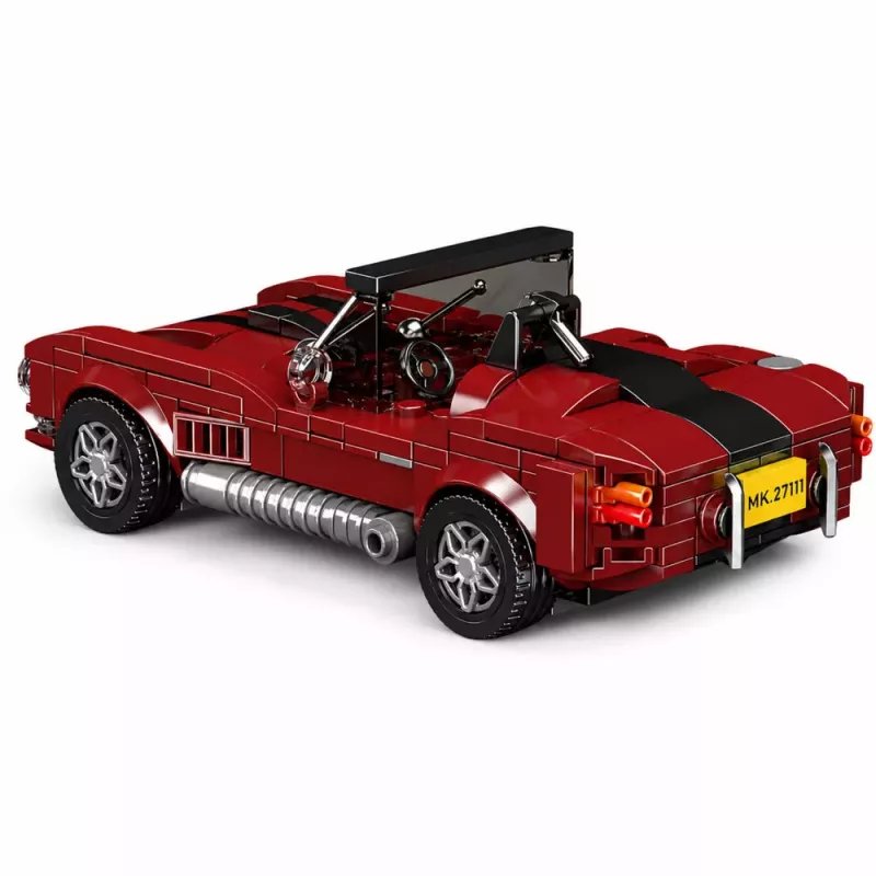 LEAN TOYS Blocos de construção carro clássico S.Cobra vermelho vitrine 391 unid.