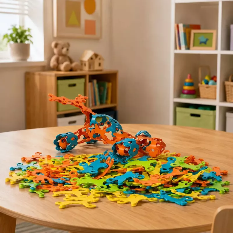 LEAN TOYS Blocos de Construção Criativos Interligados Flexíveis Coloridos 138 unid.