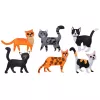 LEAN TOYS Conjunto Criativo para Costurar Peluches de Feltro Gatos Peluches DIY 6 unid.