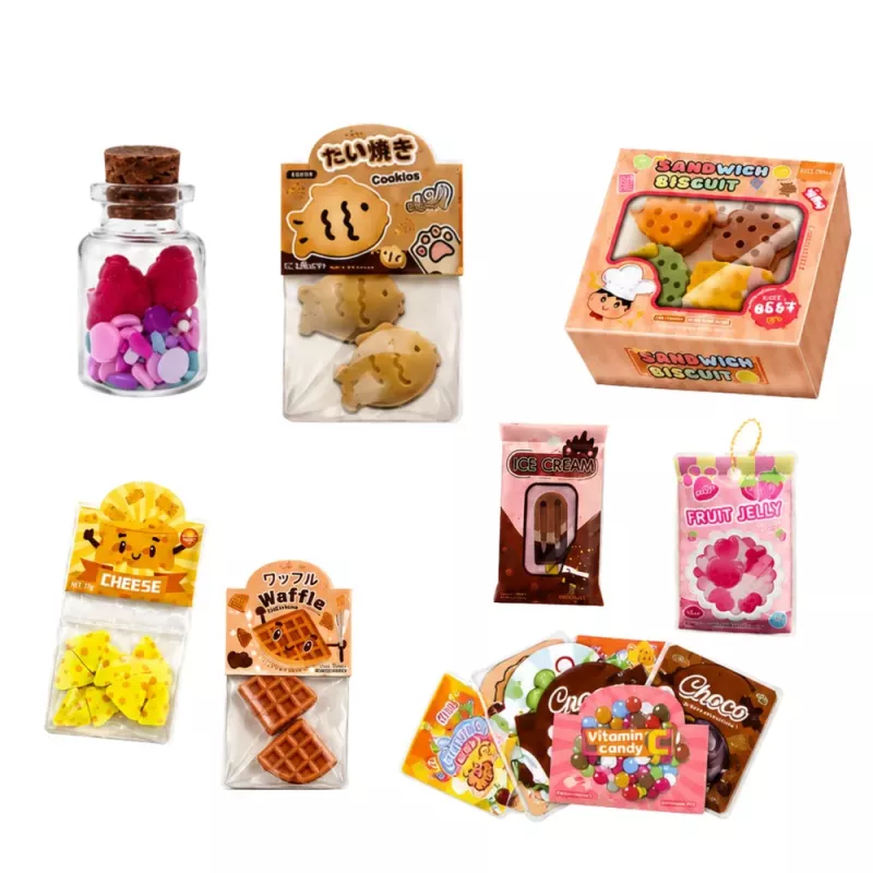 LEAN TOYS Kit DIY de Artesanato Decoração Squishy Mini Doces Snacks