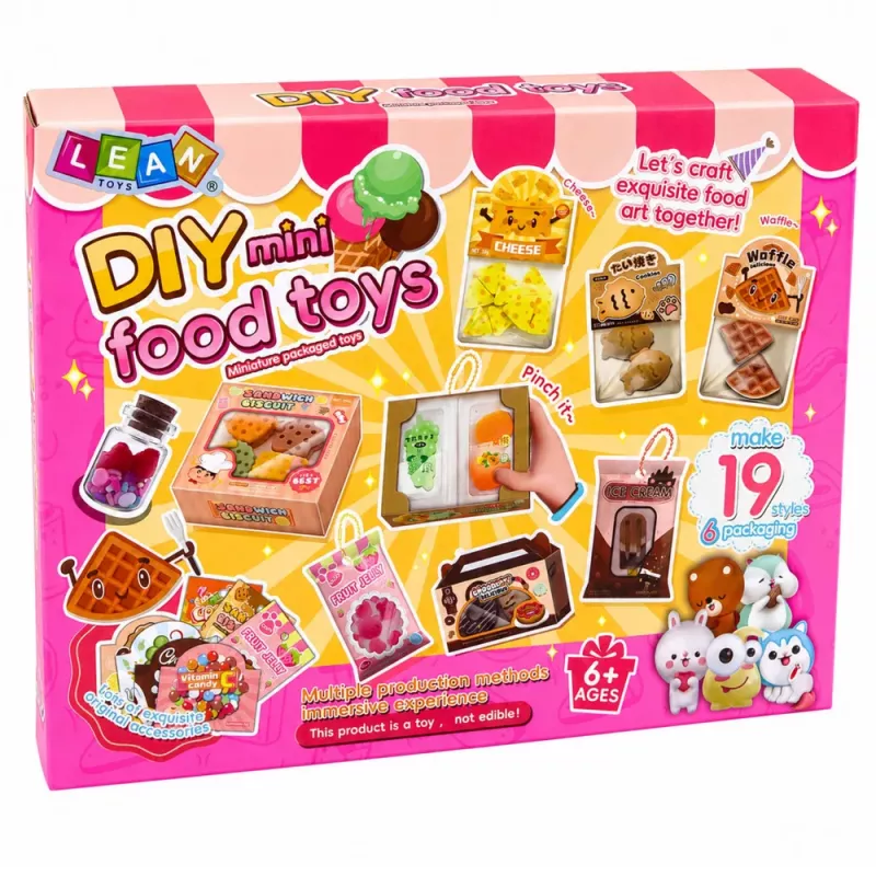 LEAN TOYS Kit DIY de Artesanato Decoração Squishy Mini Doces Snacks