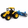 LEAN TOYS Trator Agrícola de Quinta com Rolo Luzes Sons Amarelo 1:24