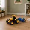 LEAN TOYS Trator Agrícola de Quinta com Rolo Luzes Sons Amarelo 1:24
