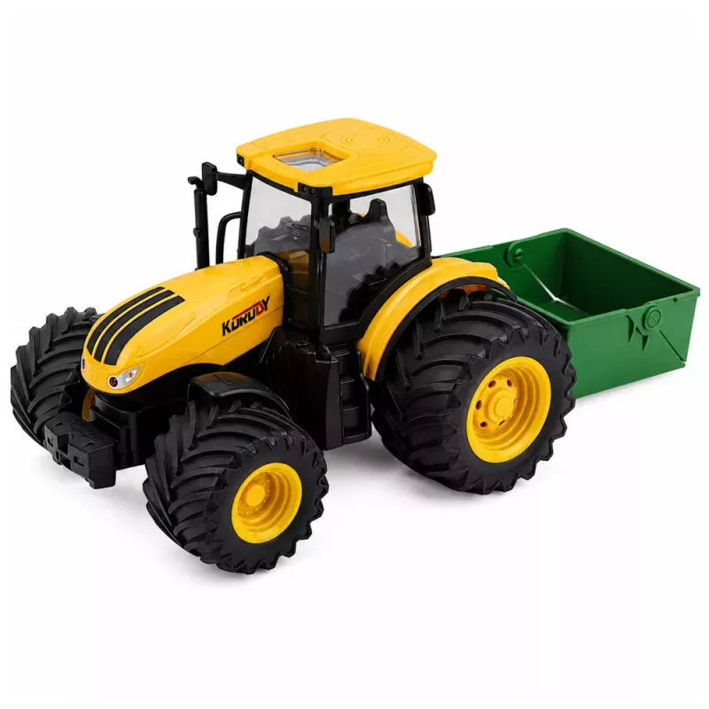 LEAN TOYS Trator Agrícola de Quinta com Distribuidor de Fertilizante Luzes Sons Amarelo 1:24