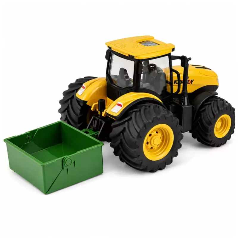 LEAN TOYS Trator Agrícola de Quinta com Distribuidor de Fertilizante Luzes Sons Amarelo 1:24