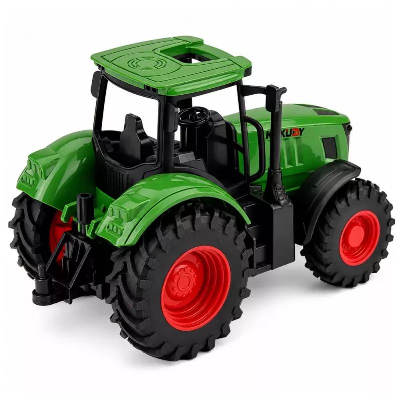 LEAN TOYS Trator Agrícola de Quinta Rodas de Borracha Verde 1:24