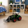 LEAN TOYS Trator Agrícola de Quinta com Garra de Fardos Rodas de Borracha Verde 1:24