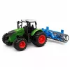 LEAN TOYS Trator Agrícola de Quinta com Rolo Verde 1:24