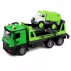 LEAN TOYS Camião de Reboque Camião do Lixo Conjunto de Veículos Luzes Sons Verde