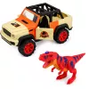 LEAN TOYS Todo-o-Terreno com Dinossauro T-Rex, Luzes, Sons, Portas que Abrem