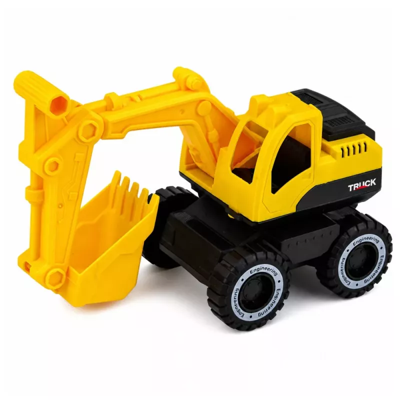 LEAN TOYS Conjunto de Veículos de Construção Escavadora Basculante com Luzes e Sons Amarelo