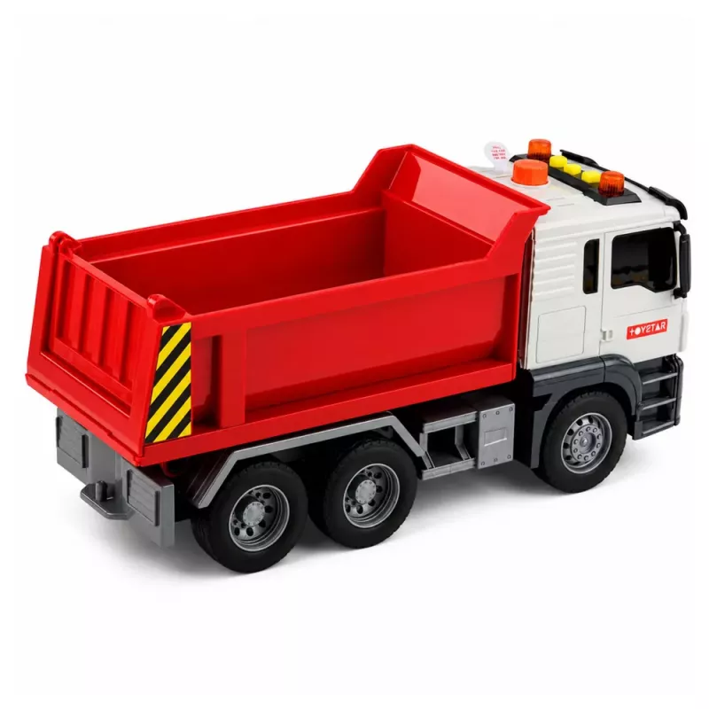 LEAN TOYS Basculante Caixa de Carga que Abre Luzes Sons Vermelho