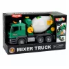 LEAN TOYS Camião Betoneira com Tambor Rotativo, Luzes e Sons, Verde