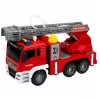LEAN TOYS Carro de Bombeiros com Escada Giratória, Bomba de Água, Luz e Som